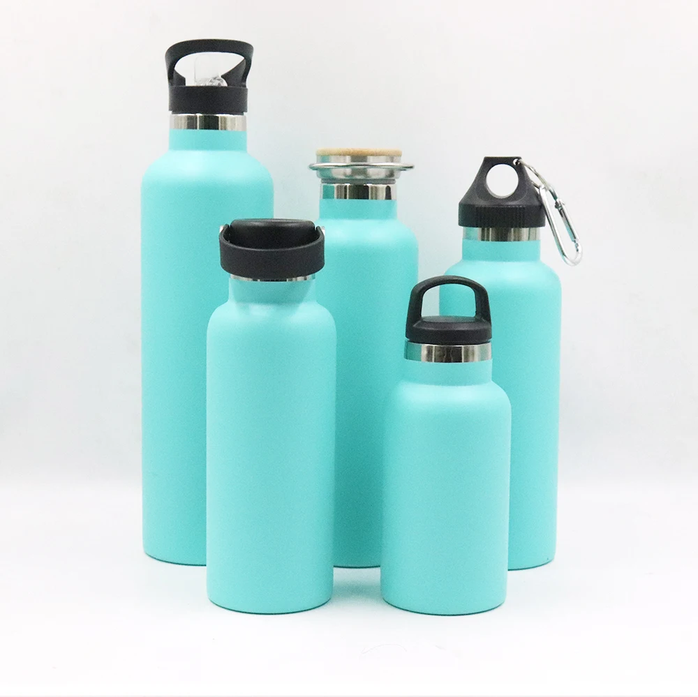 2019 new product double wall 600ml  stainless steels vacuum flask wholesale insulated sport water bottle with bamboo lid