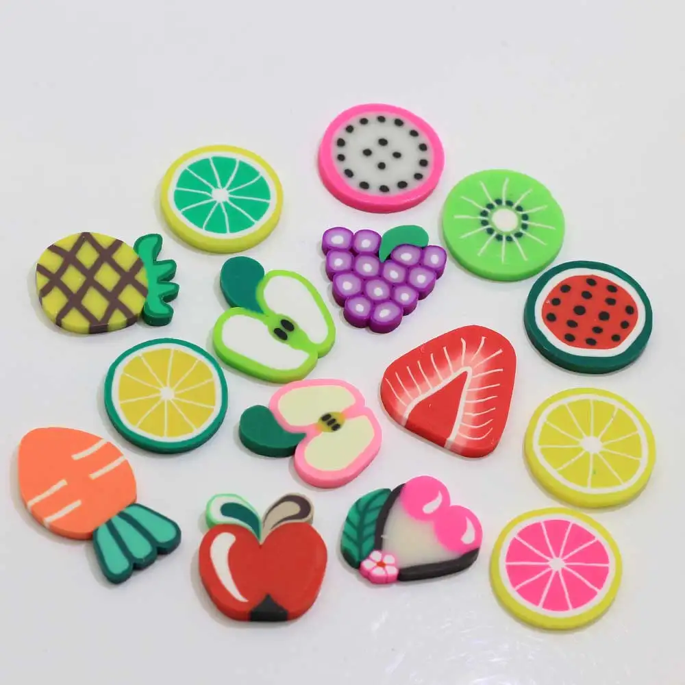 
3D Nail Art 20mm Large Fruit Polymer Clay Slice For Jewelry Nail Decals Decorations 