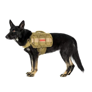 Image of addle Bag Rucksack for Medium & Large military Dog collar harness 1000D Nylon custom design