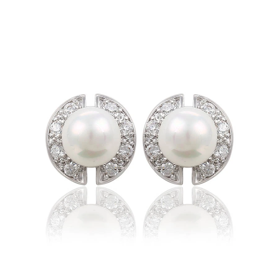 

91407 XUPING high quaily simple design women earring, Rhodium color
