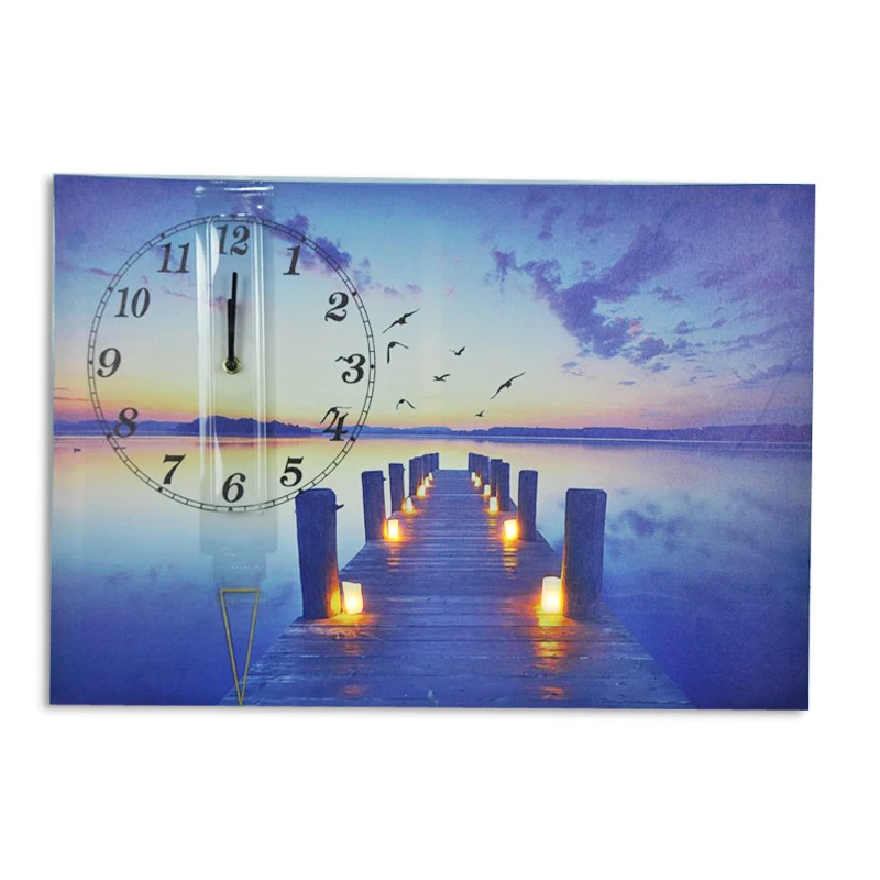 

Photo print on LED canvas wall clock