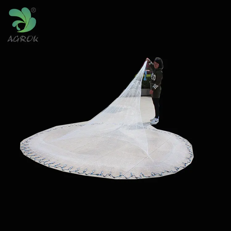 One Piece Wholesale 12FT 1/2"SQ Lead Sinker Bottom Pocket Cast Net Japanese Style Fishing Net