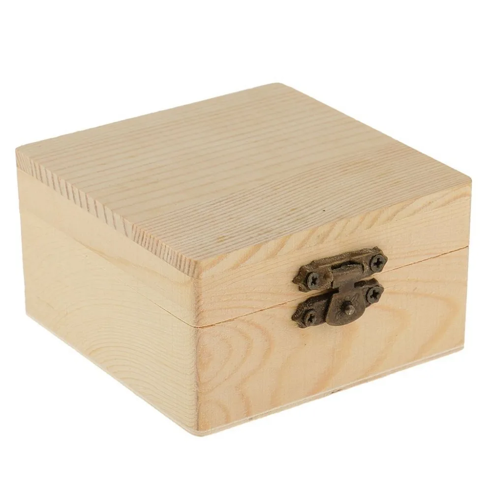 Customized Unfinished Wooden Gift Box / Jewelry Box For Kid Diy Wooden ...