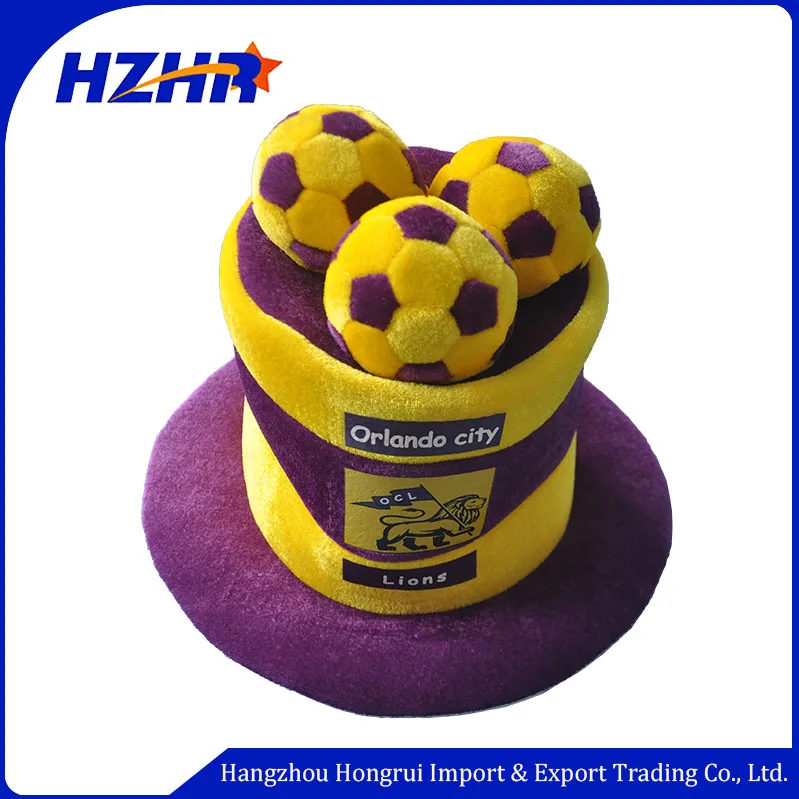 Source Custom Velvet Football Team Fan Items Viking Bull Horn Hat Soccer  Fans Accessories on m.