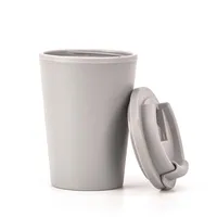 

12 oz plastic reusable coffee cup with lid