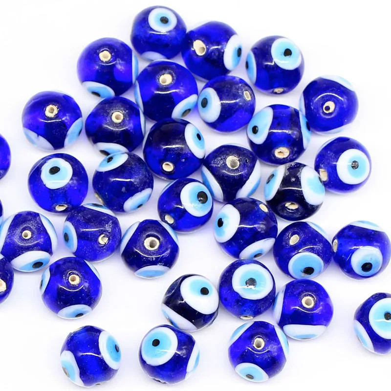 

Handmade lampwork loose glass beads eye beads, Blue;green