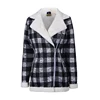 2019 fashion windbreaker oem sweater fleece plush lining winter plaid jacket coat women