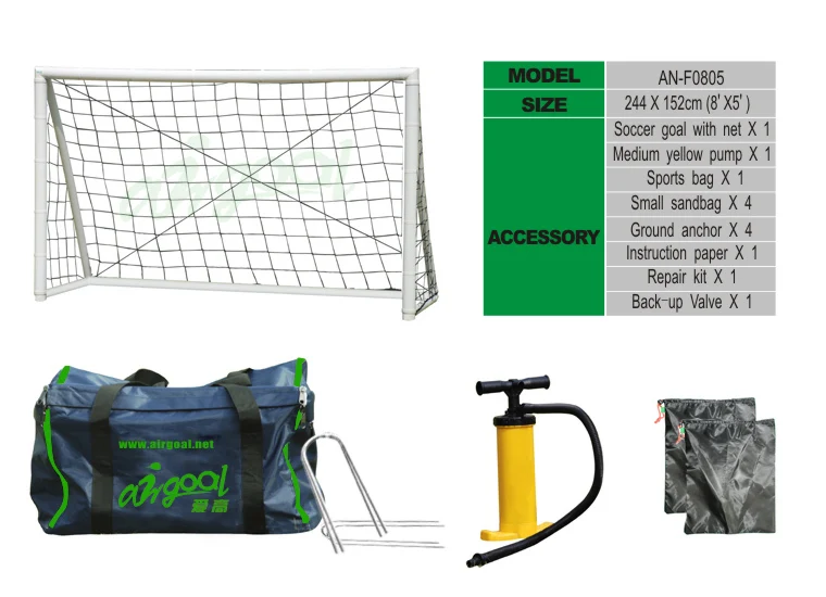 Airgoal Sports 8'x5' Safe Portable Inflatable Team Handball Training Goal 
