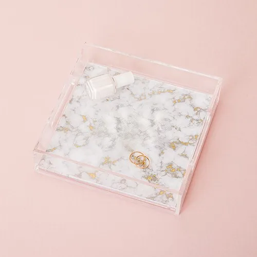 Custom Marble Acrylic Wedding Serving Tray Lucite Bathroom Tray Buy