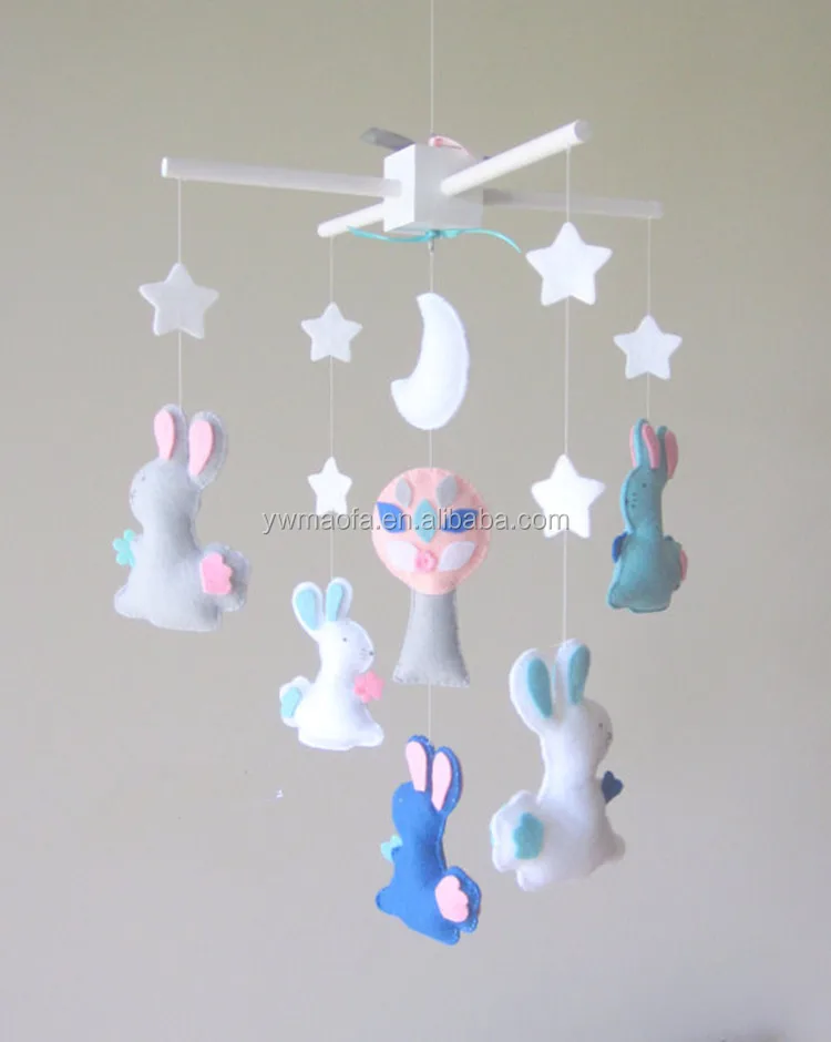 Wholesales Baby Nursing Bunny Crib Mobile Infant Bedding Felt