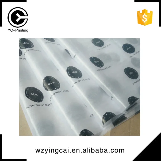 
China manufacturer customized black logo printed silk wrapping paper design wholesale 