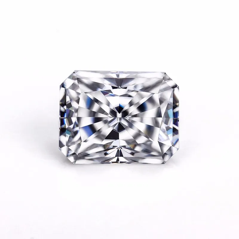 

Factory price radiant cut DEF colorless loose moissanite stones 8x10mm radiant cut moissanite