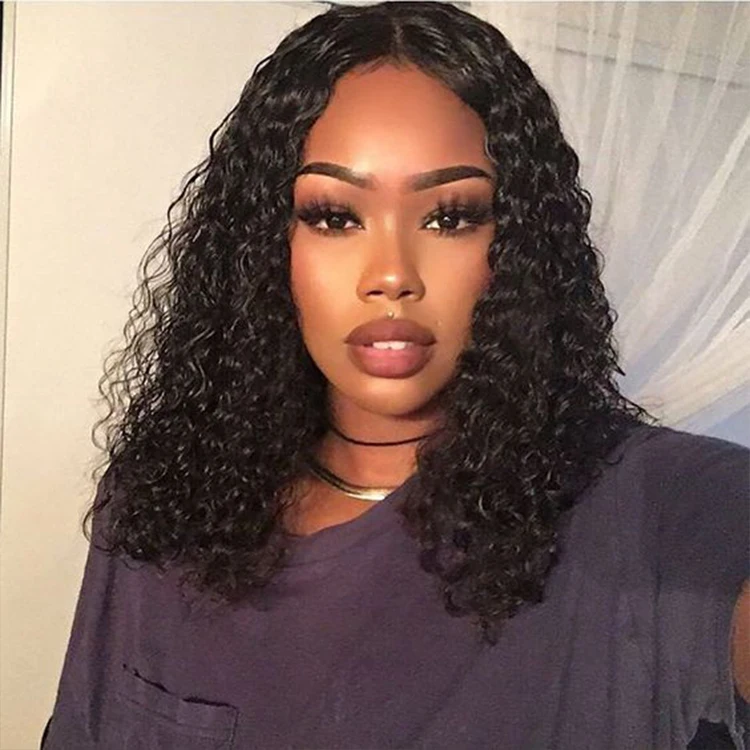 

China Best Water Wave Wigs Bleached Knots Curly Wig Virgin Peruvian Human Hair Full Lace Wig Vendors