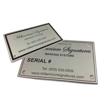 custom tags metal aluminum chrome etched engraved nameplate equipment name larger plate