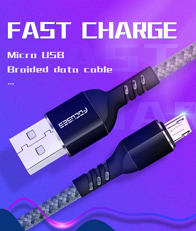 Good Price Micro B usb charging cable fast charging mobile phone adapter USB cords USB lince Data cable - ANKUX.COM
