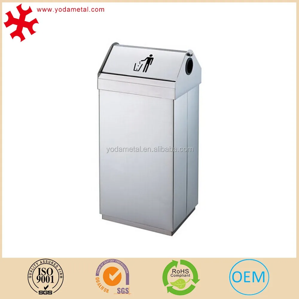 Outdoor Street Metal Stainless Steel 660 Liter Push Garbage Bin Buy
