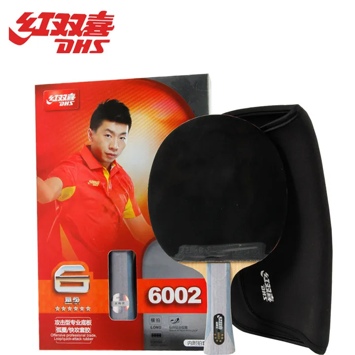 

Trail order low moq DHS 6002 offensive professional blade loop quick attack rubber table tennis racket bat ping pong paddle