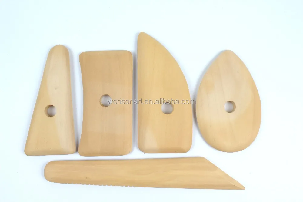 8pcs Pottery Tools Clay Wood Engraving Kits Stainless Steel Wooden