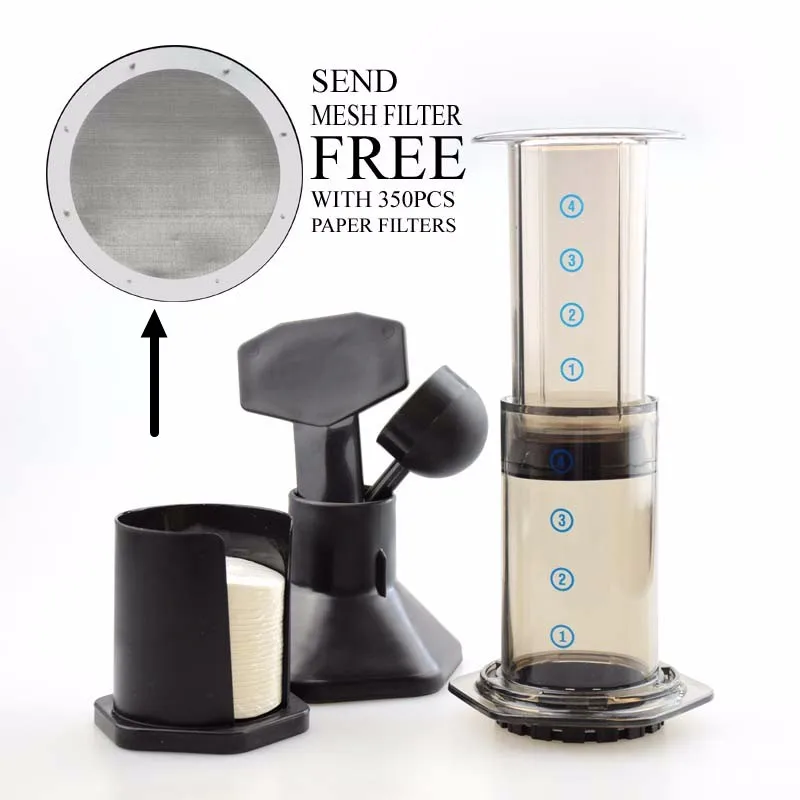Amazon Hot Sale Popular Espresso Coffee Accessories Coffee Set Glass Barrel + Coffee Grinder+