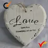 Shabby chic hang white wooden heart