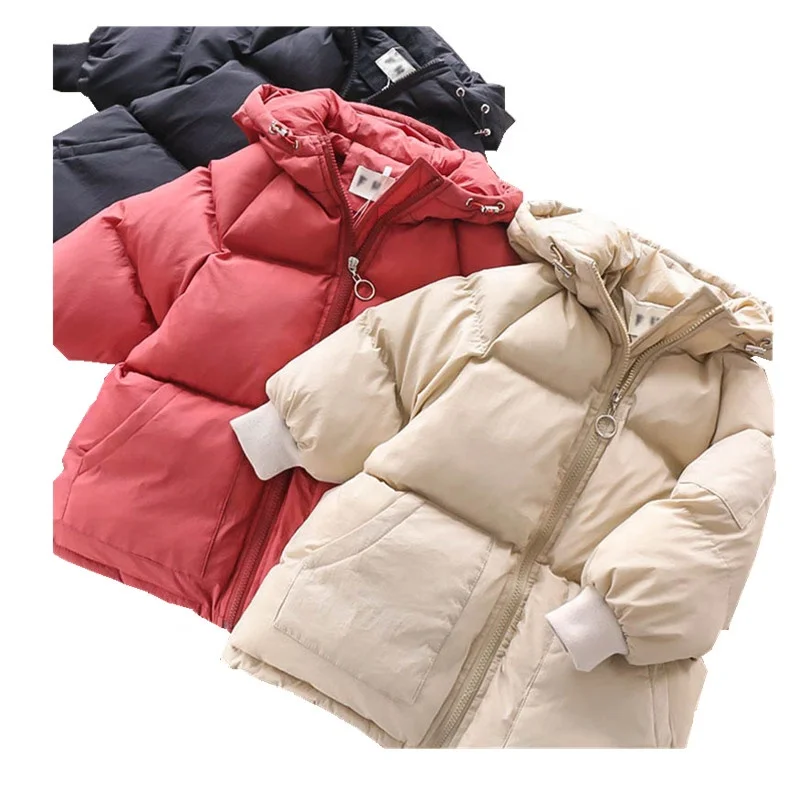 

2018 baby jacket winter girl coat outfit Hooded kids jacket for girl parka solid wholesale children clothes, N/a