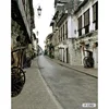 Chinese historical site style ancient jinrikisha street background for studio scenic / photography studio backdrop