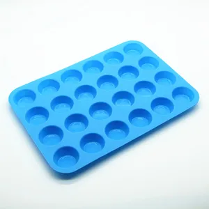 Image of Microwave Safe Nonstick Silicone Bakeware 24 Cup Mini Muffin Pan/Cupcake Maker