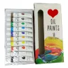 10 color 12ml No-toxic light and clear paint Aluminium tube oil paint color for professional painter