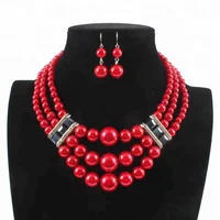 

Wholesale big pearl beads jewelry necklace sets necklace and earring sets