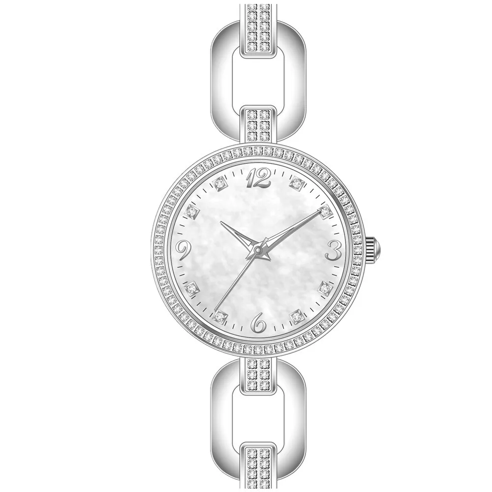 Mother Of Pearl Dial Luxury Quartz Women Watch With Luminous Hands ...