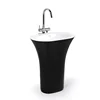 Bathroom Free Standing Pedestal basin Acrylic Solid Surface wash basin freestanding sink