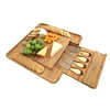 Picnic at Ascot Patented Bamboo Cheese Board/Charcuterie Board with Cheese Knife Set & Cheese Markers