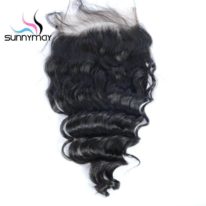 

Brazilian Hair Loose Wave 4*4 Middle Part Closure 120% Destiny Swiss Lace 10-20 Inch Remy Human Hair Natural Color, Natural color;can be dyed