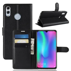 Litchi PU Leather Card Holder Wallet Case Huawei P Smart 2019