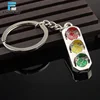 Custom traffic light design 3d metal hard enamel keychain