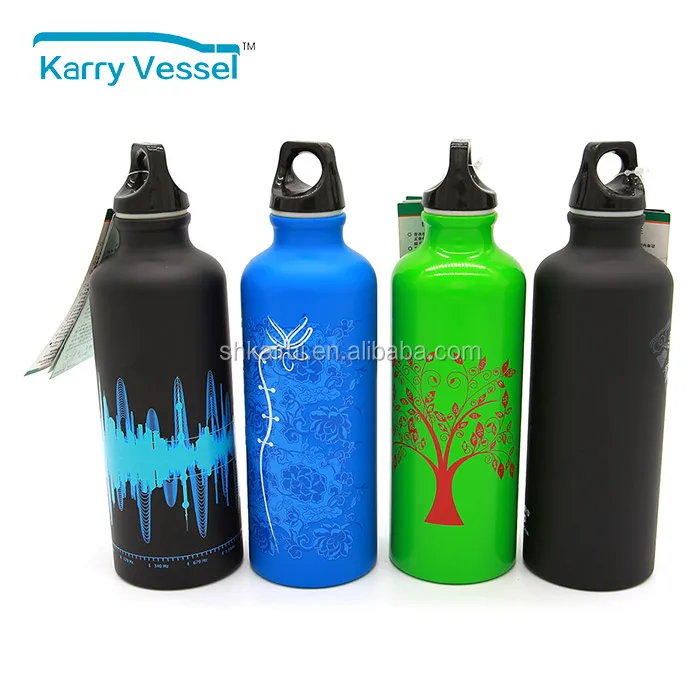 Customized Logo Outdoor Drinkware Bpa-Free Aluminum Sports Water Bottle With Lid