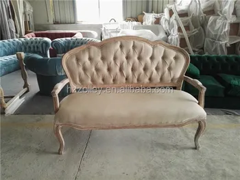 Antique French Style Sofa Clic Wood Frame Fabric Old Wood Frame Fabric Sofa Old Style