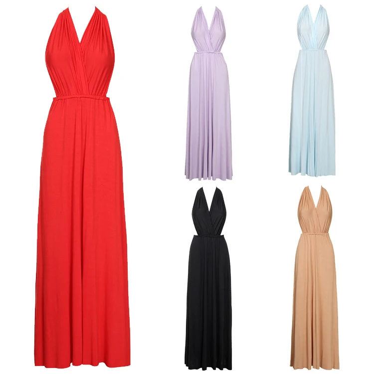 

Drop Shipping Impeccable Cross V Tie Neck Dress Open Back Elastic Waist Long Dress, N/a