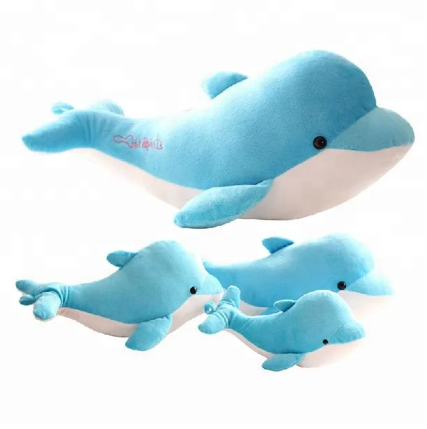 

2021 New 28cm High-quality goods dolphins pillow doll plush toys dolphins doll present lovers toys for children's Free shipping