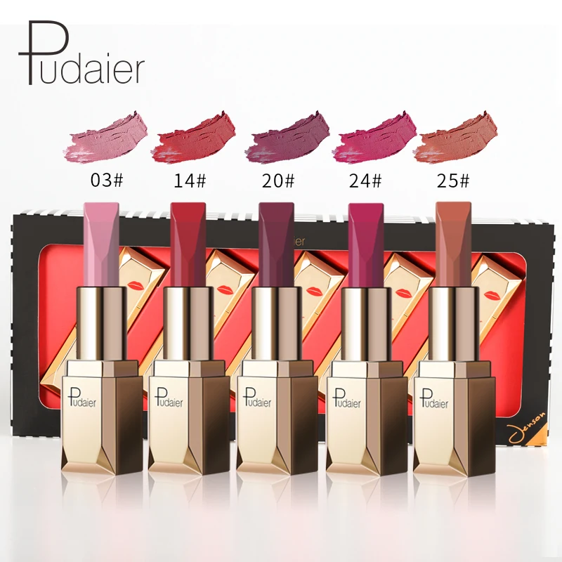 

Luxury Gold Matte Lipstick Velvet Set Lipstick, N/a