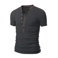 

Summer New Mens Neckline Stitching Fashion Slim T-Shirt