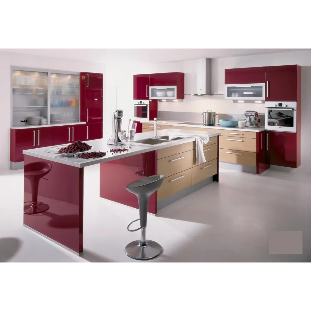 High Gloss Red Acrylic Kitchen Cabinets Direct From China Kitchen