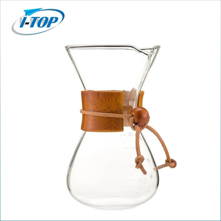 

High quality borosilicate glass Stainless Steel Filter pour over coffee dripper, Transparent, silver