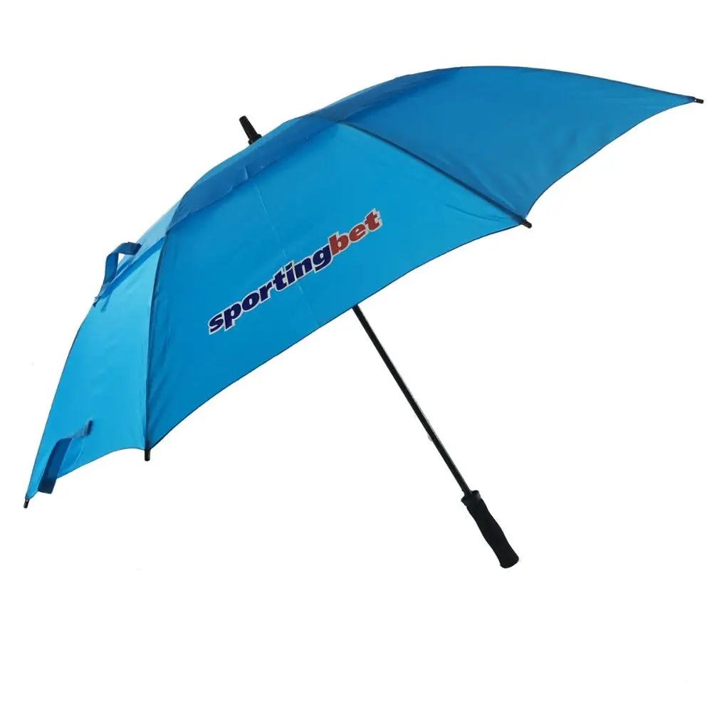Manual Open Fiberglass Frame Stormproof Windproof Double Layer Golf