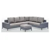 Sectional sofa set new product of 2018 outside alum frame armchair and coffee table from hangzhou