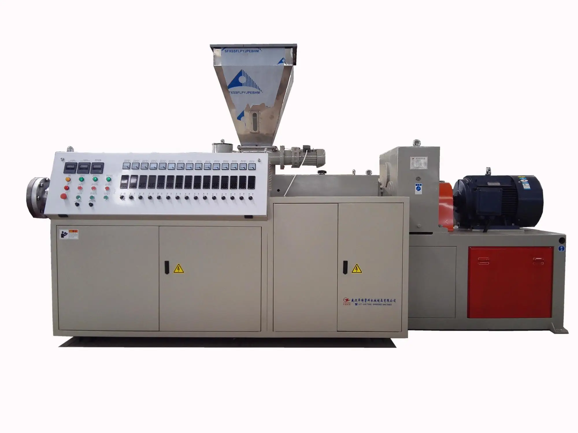 series PVC conical twin screw extruder for PVC material plastic extruder machine