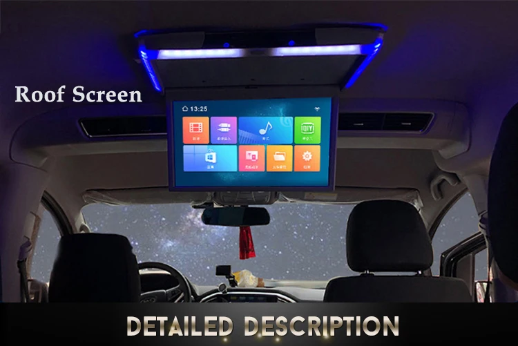 Factory Supply 9 Inch Roof Screen High Definition Lcd Digital Car