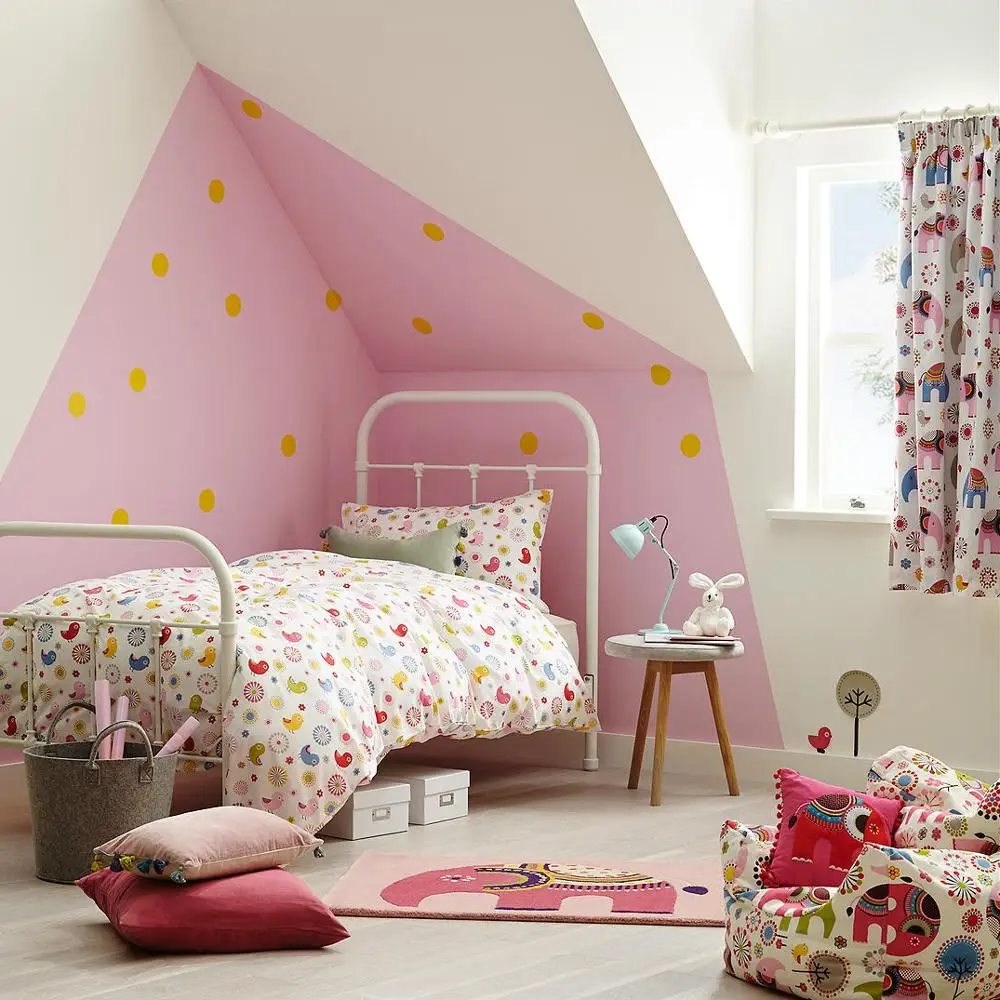 
design printed classic home decoration blackout fabric curtain for young living room 