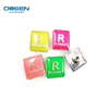 Transparency Gel Covered Square Neon Color Punk decorative Metal Rivets Shoes Spikes Studs For Leather Bracelets Bag