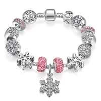 

Hot Selling Qings 925 Sterling Silver Plated Snow Bracelets With Pink And White Zircon
